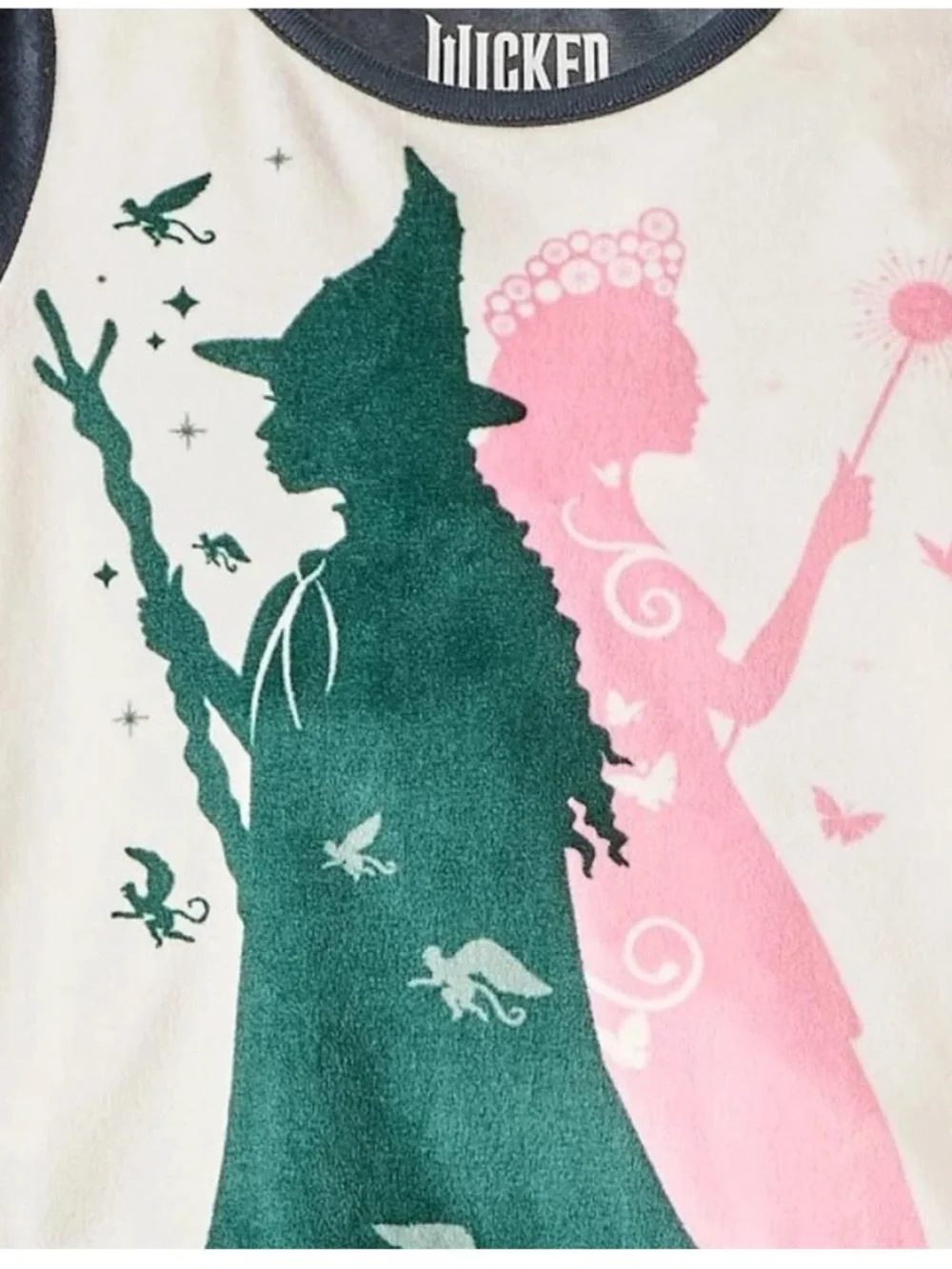Wicked Toddler Girl's Glinda & Elphaba Soft Pajama Set with Socks With Grippers